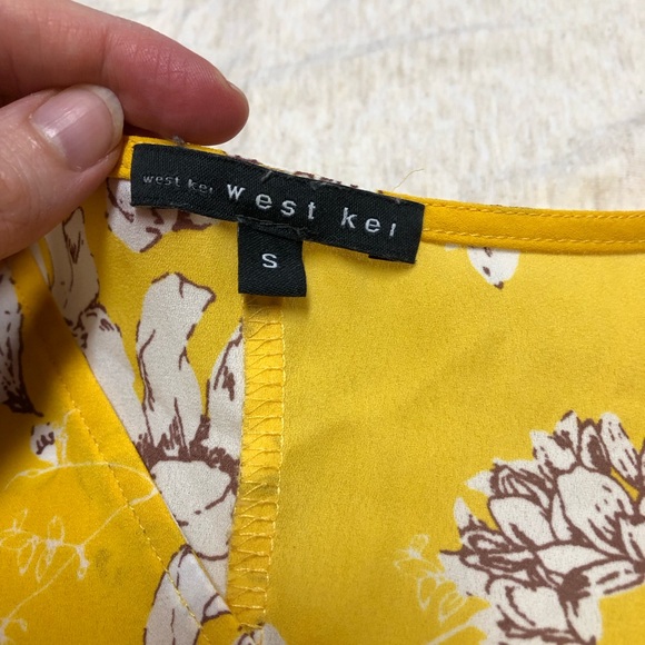 West Kei Yellow Floral Blouse - Picture 2 of 5